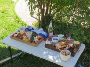 Wine and charcuterie platter